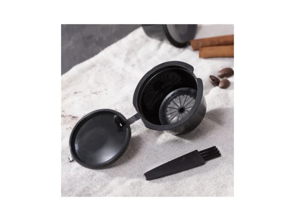 Set Capsule Reutilizabile pentru Cafea Innovagoods Redol – 3 Bucati, Compatibile Dolce Gusto, Include Lingurita si Perie de Curatare - imagine 6
