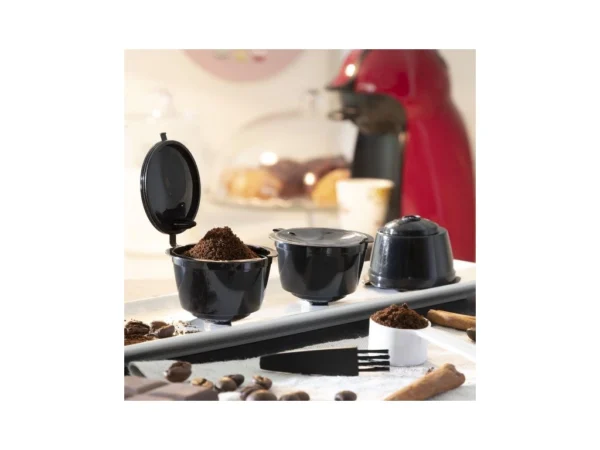 Set Capsule Reutilizabile pentru Cafea Innovagoods Redol – 3 Bucati, Compatibile Dolce Gusto, Include Lingurita si Perie de Curatare - imagine 8