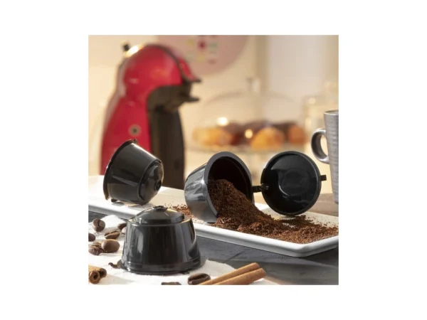 Set Capsule Reutilizabile pentru Cafea Innovagoods Redol – 3 Bucati, Compatibile Dolce Gusto, Include Lingurita si Perie de Curatare - imagine 4