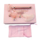 Set Roller pentru Masaj Facial cu Vibratii, cu 4 Capete Interschimbabile din Quartz Roz si Piatra Gua Sha