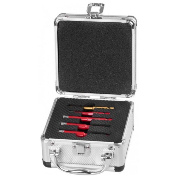 Set burghie diamantate uscate, burghiu de sticla, 5 piese, 6-8-10-12 mm, HEX, Strend Pro Premium - imagine 5