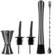 Set complet bartending profesional 6 piese, shaker 700 ml, inox, argintiu - imagine 2