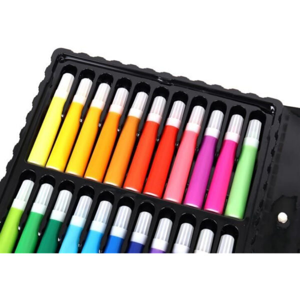 Set complet de Pictura si Desen KIDS PAINTING, roz, 86 de Piese compartimentate in valiza - imagine 3