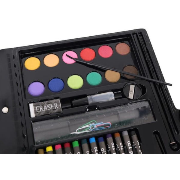 Set complet de Pictura si Desen KIDS PAINTING, roz, 86 de Piese compartimentate in valiza - imagine 7