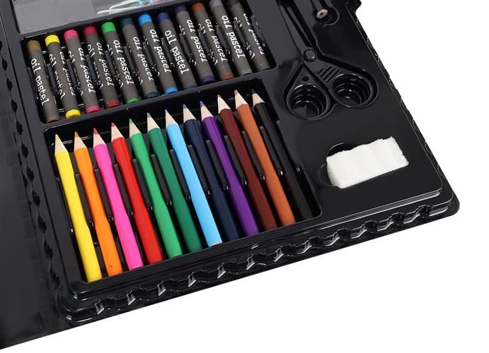 Set complet de Pictura si Desen KIDS PAINTING roz 86 de Piese compartimentate in valiza 8