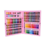 Set creativ pentru desen si pictura, 168 piese, Roz/Multicolor