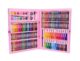 Set creativ pentru desen si pictura, 168 piese, Roz/Multicolor - imagine 13