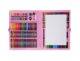 Set creativ pentru desen si pictura, 168 piese, Roz/Multicolor - imagine 4