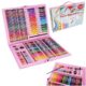 Set creativ pentru desen si pictura, 168 piese, Roz/Multicolor - imagine 5