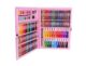Set creativ pentru desen si pictura, 168 piese, Roz/Multicolor - imagine 6
