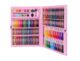 Set creativ pentru desen si pictura, 168 piese, Roz/Multicolor - imagine 7