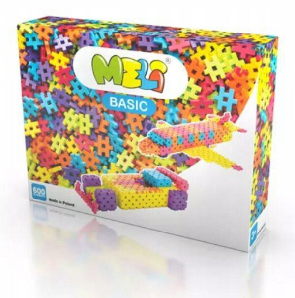 Set de constructie Meli Basic, 600 piese colorate - imagine 1