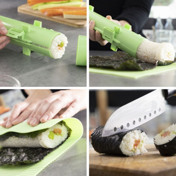 Set de preparat sushi cu retete Suzooka Innovagoods, 3 piese - imagine 4
