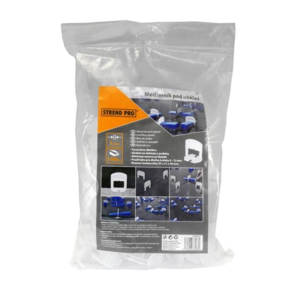Set distantiere pentru nivelare si aliniere a placilor ceramice, 1000 buc, 2 mm, Strend Pro - imagine 2