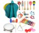 Set jucarii muzicale lemn, 24 piese Kruzzel, rucsac inclus