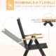 Set mobilier gradina/terasa, negru si stejar, 1 masa, 6 scaune, Abigail - imagine 9