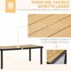 Set mobilier gradina/terasa, negru si stejar, 1 masa, 6 scaune, Abigail - imagine 6