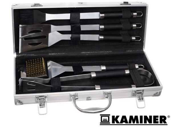 Set ustensile gratar 5 accesorii, otel inoxidabil, carcasa aluminiu, - imagine 2