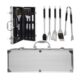 Set ustensile gratar 5 accesorii, otel inoxidabil, carcasa aluminiu,