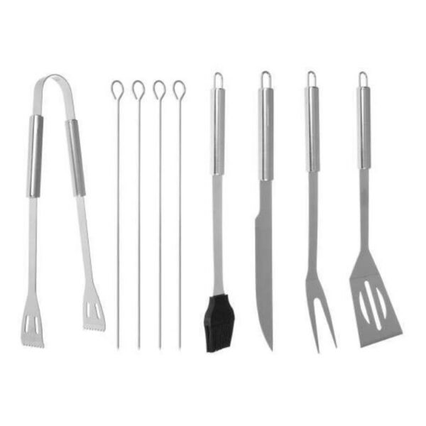 Set ustensile pentru gratar 9 accesorii, otel inoxidabil, geanta transport - imagine 3