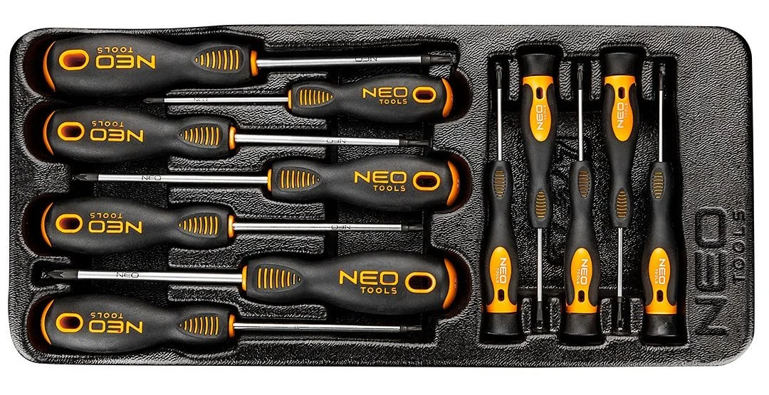 Set surubelnite combinate, pentru dulap mobil, 12 piese, NEO 1 Set surubelnite combinate, pentru dulap mobil, 12 piese, NEO