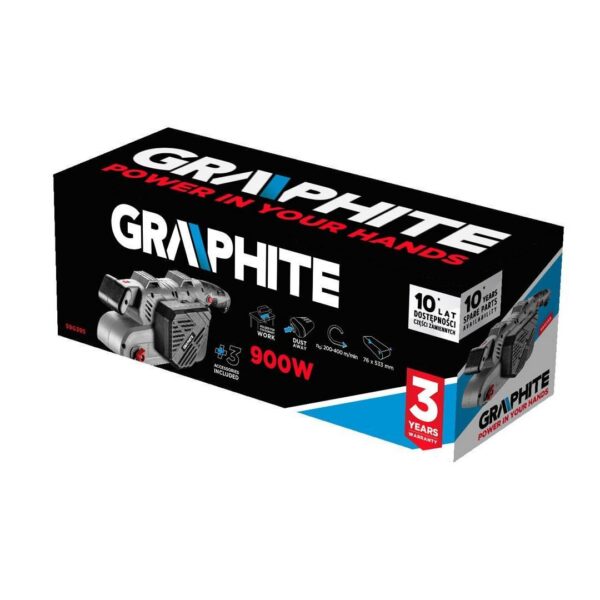 Slefuitor electric cu banda, 900 W, 533x75 mm, Graphite - imagine 5