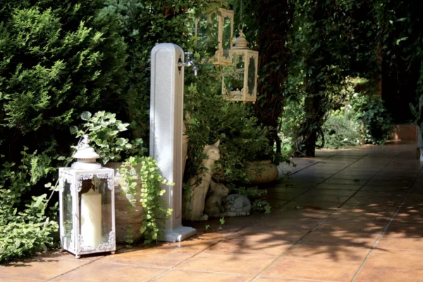 Masca robinet de gradina, cu adaptor furtun, gri, 90 cm, Itwan - imagine 8