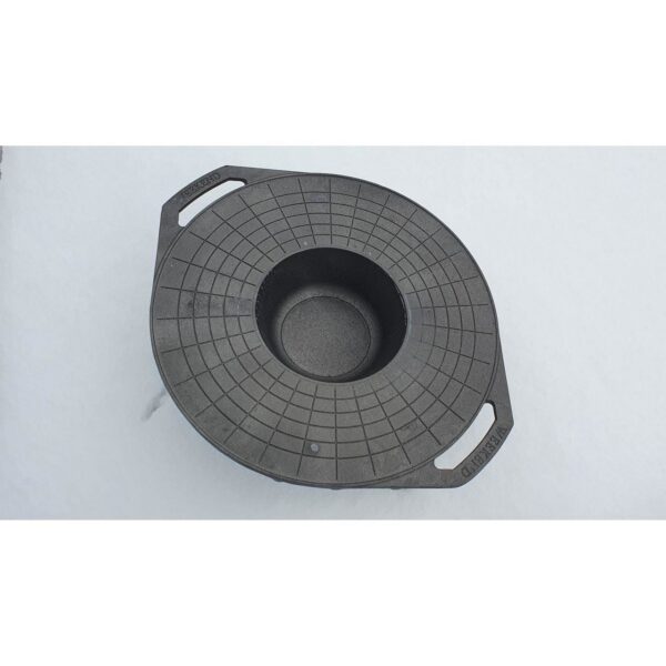 Soba, cu ceaun emailat 30 L, disc fonta 52 cm, burlan, cot, 50x67 cm - imagine 7