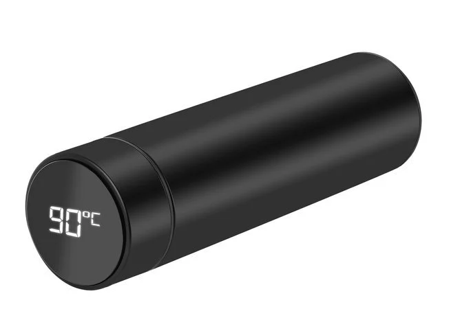 Sticla termos 500 ml cu display LED tactil, indicator temperatura, otel inoxidabil