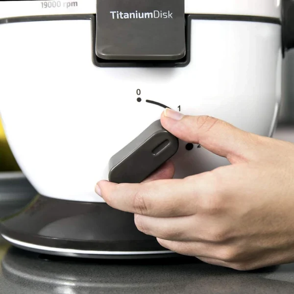 Storcator de fructe si legume Cecotec Extreme Titanium 19000, 650 W, 19000 RPM, 2 viteze, Sistem de siguranta, Recipient suc 500 ml, Alb - imagine 5