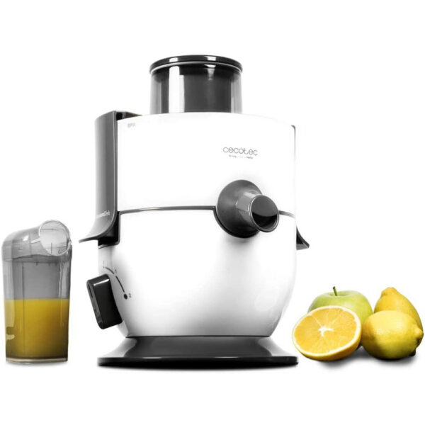 Storcator de fructe si legume Cecotec Extreme Titanium 19000, 650 W, 19000 RPM, 2 viteze, Sistem de siguranta, Recipient suc 500 ml, Alb - imagine 1