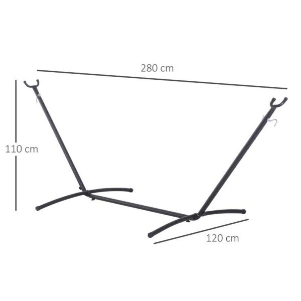 Suport hamac, max 150 kg, 280x120x110 cm - imagine 9