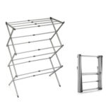 Suport uscare de rufe pliabil si extensibil din metal, cu 3 inaltimi, 11 bare, Cloxy Innovagoods