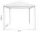 Pavilion pentru gradina/terasa, cadru metalic, crem, 3x3x2.55 m, Doina - imagine 3