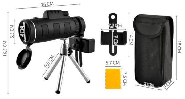 Teleobiectiv Smartphone, trepied flexibil pentru smartphone si tablete cu clema de prindere, lentila 50X - imagine 3