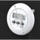 Timer pentru bucatarie afisaj LCD, MT MALATEC, magentic, diametru 6.5 cm, alb - imagine 3