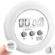 Timer pentru bucatarie afisaj LCD, MT MALATEC, magentic, diametru 6.5 cm, alb - imagine 4