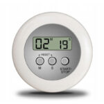 Timer pentru bucatarie afisaj LCD, MT MALATEC, magentic, diametru 6.5 cm, alb