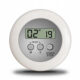 Timer pentru bucatarie afisaj LCD, MT MALATEC, magentic, diametru 6.5 cm, alb