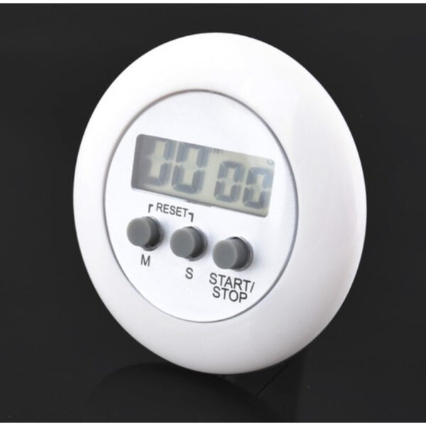 Timer pentru bucatarie afisaj LCD, MT MALATEC, magentic, diametru 6.5 cm, alb - imagine 8