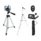 Trepied pentru telefon, aparat foto, camera video cu telecomanda Bluetooth, husa de protectie