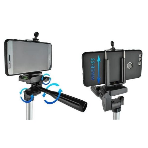 Trepied/suport smartphone, pentru selfie, cu telecomanda, bluetooth, 45-133 cm - imagine 3