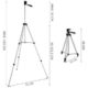 Trepied/suport smartphone, pentru selfie, cu telecomanda, bluetooth, 45-133 cm - imagine 2