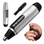 Trimmer pentru nas si urechi, alimentare baterie, argintiu