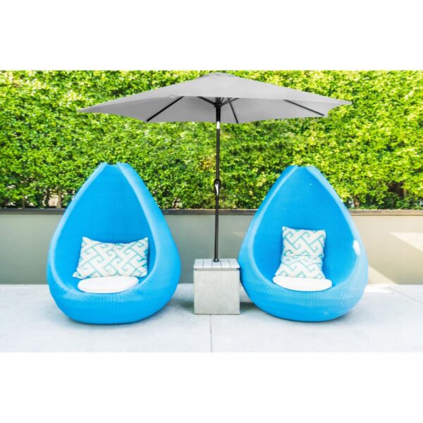 Umbrela gradina/terasa, cu inclinatie, crem, 300 cm - imagine 3
