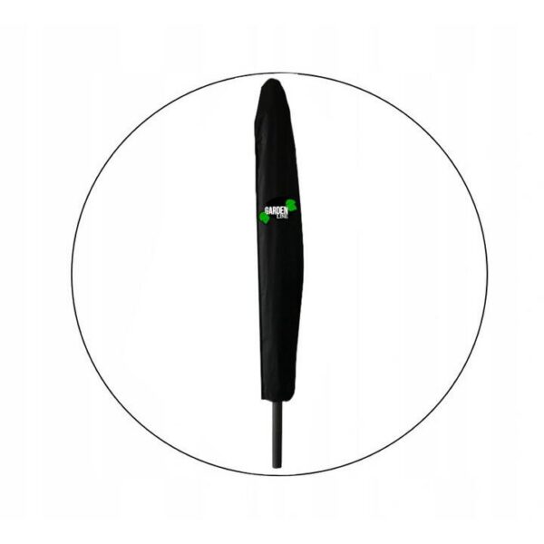 Umbrela gradina/terasa cu LED, manivela, Chomik, verde, 300 cm - imagine 4