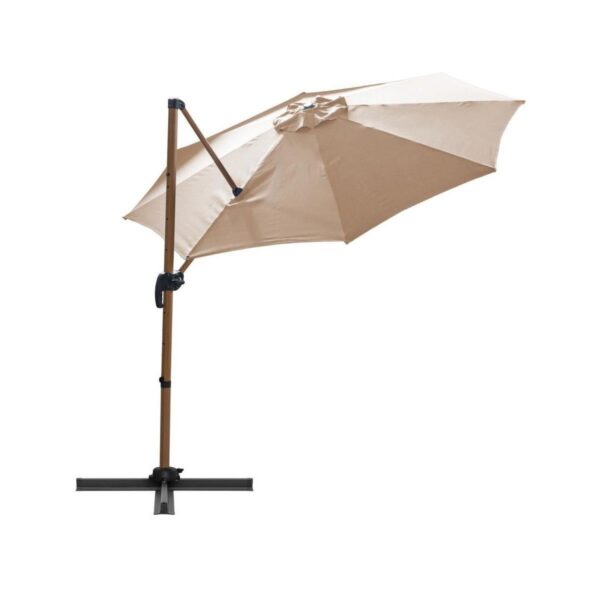 Umbrela gradina/terasa, cu articulatie, bej, 300 cm, Roma - imagine 2