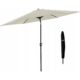 Umbrela gradina/terasa cu inclinatie, LED, manivela, Chomik, bej, 300 cm - imagine 5