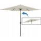Umbrela gradina/terasa cu inclinatie, LED, manivela, Chomik, bej, 300 cm - imagine 2