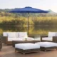 Umbrela gradina/terasa, cu inclinatie, manivela, albastru, 300 cm - imagine 11